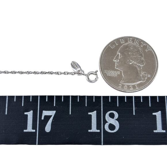 Gorham Cable Link Chain Necklace | Vintage Sterling Silver 925 | 18" - Picture 3 of 4